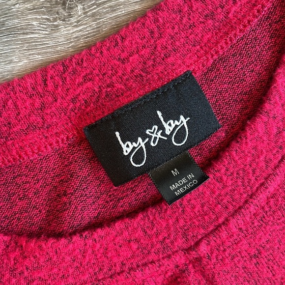 By & By red front knot sweater - Picture 3 of 4